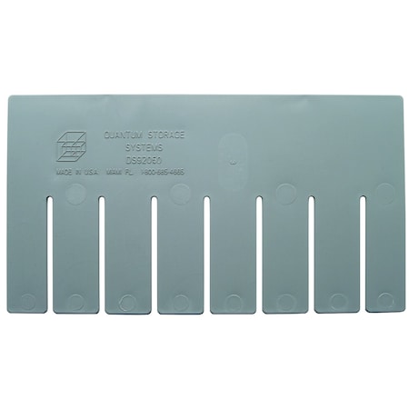 Quantum Storage Systems Dividable Grid Container Short Divider, 6 PK DS92050GY